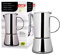 IBILI Essential Express Moka Pot, 4 Cups, 200 ml, Stainless Steel, Suitable for Induction Hobs