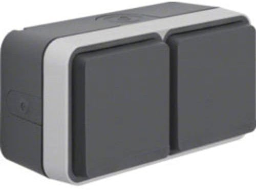 Berker 47753525 - BERK AP-Doppelsteckdose SCHUKO