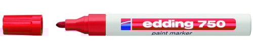 Edding 750-002 Lot de 10 marqueurs à pointe ogive Rouge Largeur de trait 2-4 mm