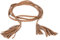 moonbow Ceinture tressée suédine pompon - Ceinture Femme Pompon - Ceinture Fine (Camel)