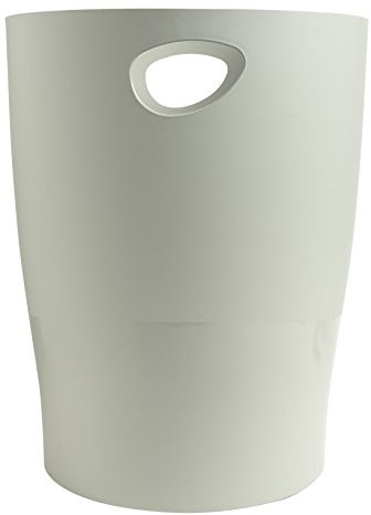 Exacompta 45306D ECOBIN 8er Pack Papierkörbe 15 Liter mit Griffen. Eleganter und robuster Papierkorb und Mülleimer im modernen Design grau
