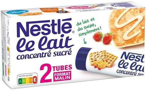NESTLÉ - Leche condensada dulce, 340 g, 4 unidades - Se vende en un set