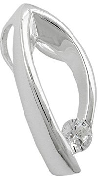 Anhänger mit Zirkonia 925 Silber oval Kettenanhänger Silberanhänger Damen