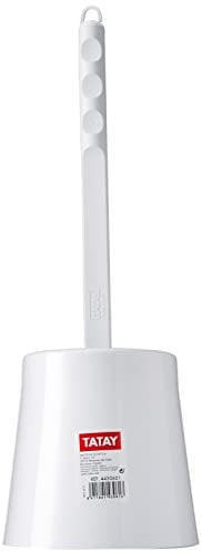 TATAY Escobilla de baño Modelo wc-83, Blanco, 14.00x14.00x40.50 cm