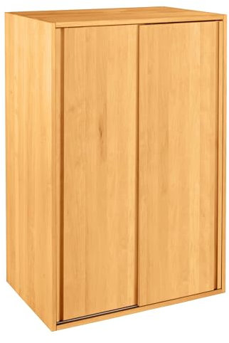 BioKinder Schrankelement Kleiderschrank Schrank mit Schiebetüren Laura aus zertifiziertem Massivholz 120 x 80 x 55 cm