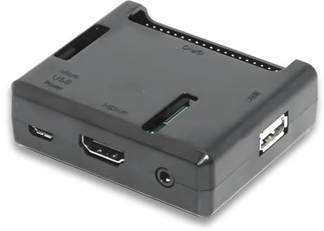 Black Case for Raspberry Pi Model 3 A+ (Plus) and Raspberry Pi A+ Access to all Ports No assembly required!