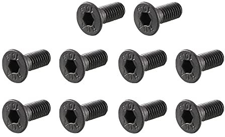 sourcing map M 3 x 8 mm 10,9 tornillo de cabeza hexagonal de acero al carbono tornillo 50 piezas