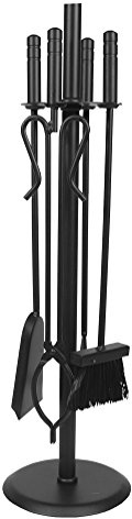Imex El Zorro 12011-N Kamin-Set, rund, Schwarz, 4 Stück