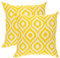TreeWool Dekorativer Kissenbezug (45 x 45 cm, Gelb) Ikat Ogee Design 100% Baumwolle (2er Pack)