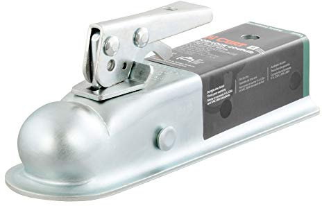 CURT 25153 gerade Zungenanhänger Kupplung für 2 Zoll Kanal, 2 in Anhängerkupplung Kugel, 1,6 kg