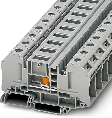Phoenix Contact RT 5-T Prüftrennklemmenblock Einfach Grau, 0.1 ? 6mm², 1 kV / 41A, Schraubanschluss, Packung a 25 Stück