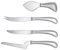 Sambonet 52550C91 Living Jeu de 4 Couteaux à Fromage en Acier Inoxydable 18 x 10 cm