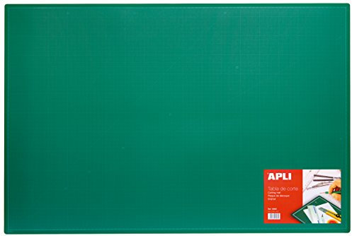 APLI 13563 - Tapis de découpe A1 PVC 900x600 mm - Auto-réparant, antidérapant, quadrillage précis - PVC 2mm