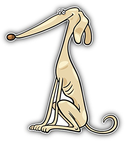 postwalldecor Funny Purebred Greyhound Dog Hochwertigen Auto-Autoaufkleber 10 x 12 cm