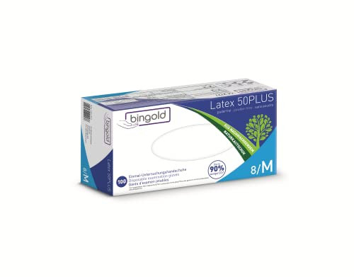 Einmalhandschuhe Latex 50PLUS natur 100-er Box