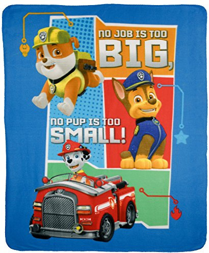 Paw Patrol Fleece-Decke, 120 x 140 cm – 0122005 Fleecedecke, Polyester, blau, 120 x 140 x 0.5 cm