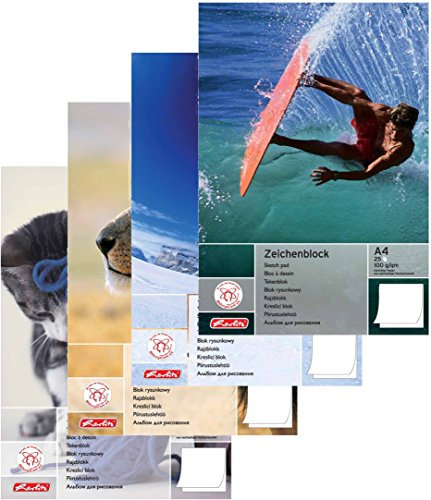 PelikanHerlitz Zeichenblock A4 100g 25 Blatt sortiert