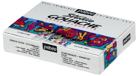 Pebeo Studio Ensemble de gouaches Couleurs primaires