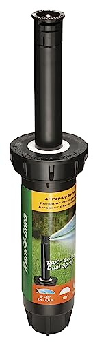 Rain Bird 1804HDS Professional Dual Spray Pop-Up Sprinkler, 180° Half Circle Pattern, 8' - 15' Spray Distance, 4 Pop-up Height