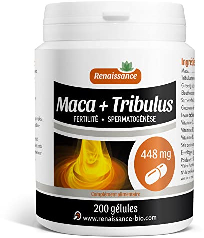 Maca, Tribulus- 448 mg - 200 gélules