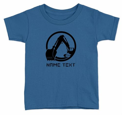 Personalisiertes Bügelbild Bagger Schwarz für einen Besonderen Menschen in Ihrem Leben zum selber Aufbügeln mit Wunsch Namen Text Junge Geburtstag