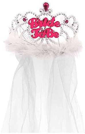 Hen Night Bride To Be Tiara With Veil Hen Party Accessory