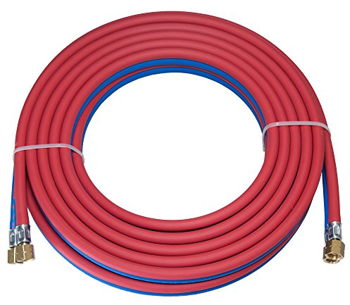 SCAPP Zwillings Autogenschlauch 11/11 (dünn) Acetylen/Sauerstoff, 4, 5, 10, 15, 20, 25, 30, 40, 50 m (Länge 15 Meter)