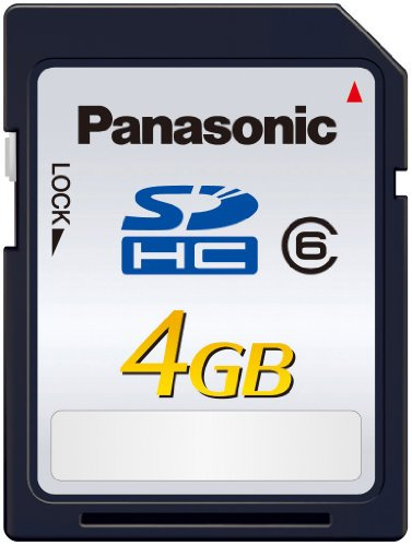 Panasonic RP-SDQ04GE1K SDHC Speicherkarte 4GB Geschwindigkeitsklasse 6 (20 MB/sek Transferrate, unterstützt 3D Aufnahmen)