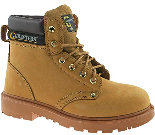 Grafters, Stivali uomo, Beige (Miele), 45.5