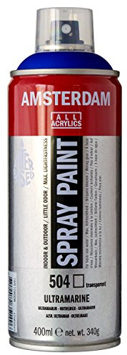 Amsterdam Sprühfarbe - Ultramarin 504-400 ml - auf Wasserbasis, geruchsarm, schnell trocknend
