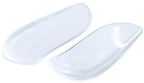 BraceAbility Mediale und laterale Fersenkeil-Silikon-Einlegesohlen (Paar) - Supinations- und Pronationskorrigierende adhäsive Schuheinlagen für die Fußausrichtung, Knieschmerzen, Bogenbeine