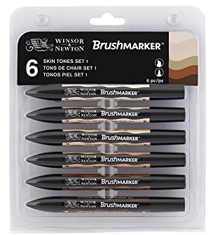 Winsor & Newton BrushMarker - Set of 6 - Skin Tones - Set 1
