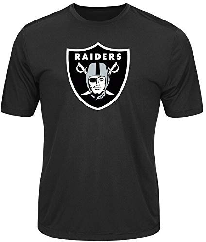 Majestic NFL Football T-Shirt Oakland Raiders Logo Tech Cool Base (XL)