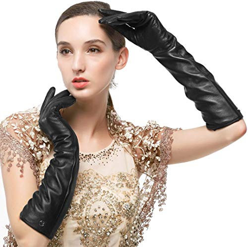 Nappaglo Damen Lange Nappaleder Handschuhe Touchscreen Texting Abendkleid Party Winter Warm Fausthandschuhe …