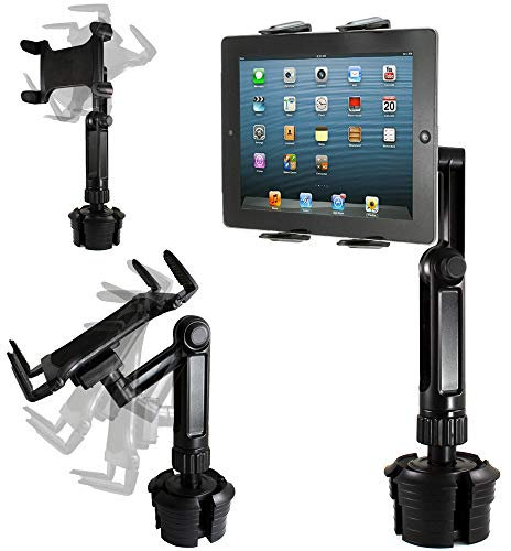 ChargerCity Xtreme Tablet Drinks Beverage Cup Holder Mount w/10inch Long Arm & 360º Swivel Adjust for All 7-12 Screen Tablet Like iPad PRO Air Mini Galaxy Tab Surface Pro/Book