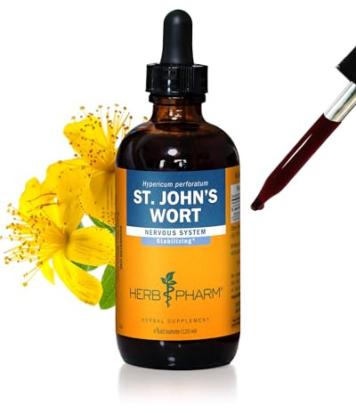 Herb Pharm St. John’s Wort Liquid Herbal Extract: Tincture that Promotes Positive Mood & Healthy Emotional Balance with St. John’s Wort Herb | Non-GMO, Gluten-Free, Up to ~12 Week Supply, 4 oz*