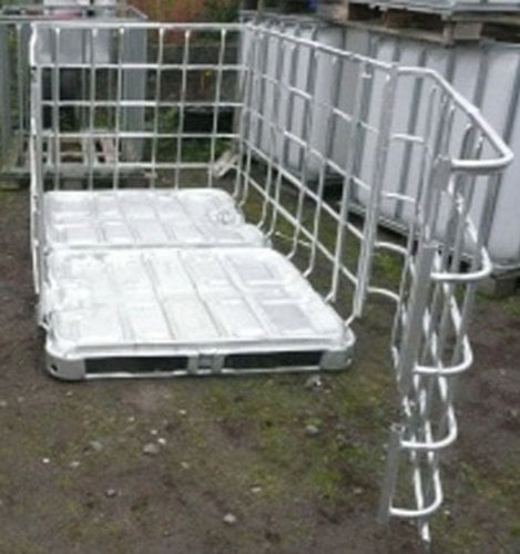 Hofer24 große Heuraufe mit TÜR für RUNDBALLEN - VERBREITERTES Außenmaß 2 Meter x 1,27 Meter - OHNE Ausschnitt