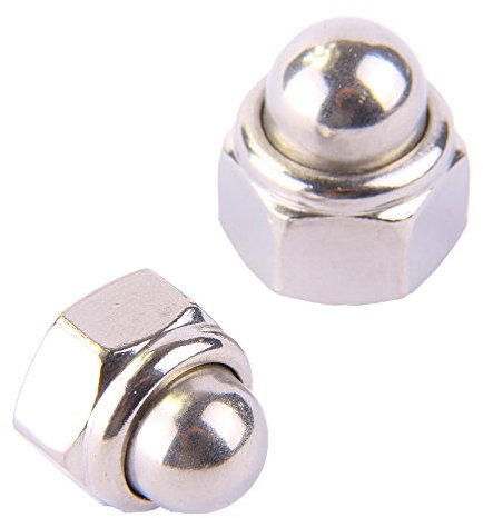 Hutmutter M6 DIN 986 selbstsichernd, Edelstahl A2 (1 Stück) - Sechskant-Hutmutter Stopmutter Sicherungsmutter