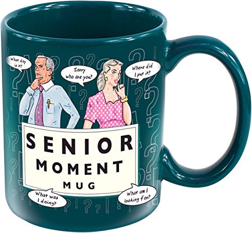 Spencer & Fleetwood Senior Moments Mug, Ceramic, Teal, 10 x 12 x 10 cm