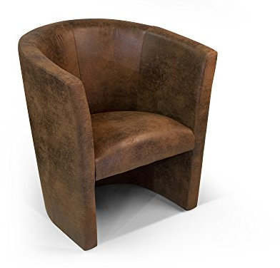 moebel-eins Charly Cocktailsessel Gobi 03 braun, Material Kunstfaser