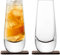 LSA Whisky Islay Mixer Glass 325ml Clear & Walnut Coaster | Set of 2 | Handmade Glass and Wood | WH06
