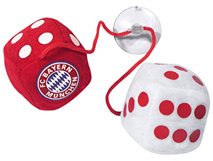 FC Bayern München Autowürfel - Plüschwürfel mit Saugnapf FCB
