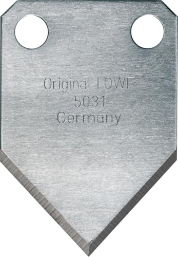 Original LÖWE Ersatzklinge 5.031 Dreiecksklinge - 1 x scharfe Klinge für Original LÖWE Industrieschere 5.504 zum exakten rechtwinkligen Ablängen von Wellrohren Gummischläuchen Wasserschläuchen, metall