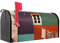 banjado® Amerikanischer Briefkasten - US Mailbox/Letterbox mit Motiv Buntes Haus 51x22x17cm - Postkasten Stahl aus Amerika – Briefkasten amerikanisch pulverbeschichtet