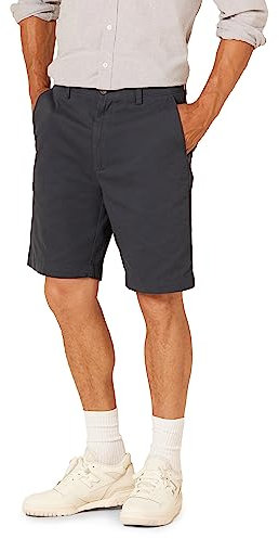 Amazon Essentials Herren Klassisch Geschnittene Chinoshorts, 23 cm, Dunkles Marineblau, 38W