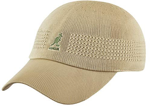Kangol Ventair Space Cap Baseballcap Basecap Baseballkappe Sommerkappe Strandkappe Damen/Herren - mit Schirm Sommer Frühling-Sommer - L (58-59 cm) beige