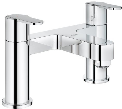 GROHE Get - 25134000 Zweigriff-Wannenmischer - Metallgriffe - Deckmontage - 2-Loch - Chrom