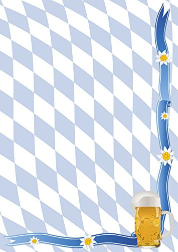 50 Blatt Briefpapier Bayern Raute und Bier DIN A4 90 g/m² 5772