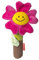 Duckshop Baby geeigneter Greifling Blume mit Quietschfunktion/Stofftier Plüschtier Kuscheltier