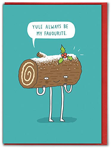 Brainbox Candy - Funny Xmas Cards For Friend - Funny Christmas Cards For Friend - 'Yule Always Be My Favourite' - For Best Friends Mates Him Her